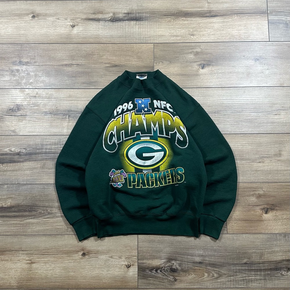 Vintage 1996 Pro Player Made in USA Green Bay Packers NFC Champs Crewneck